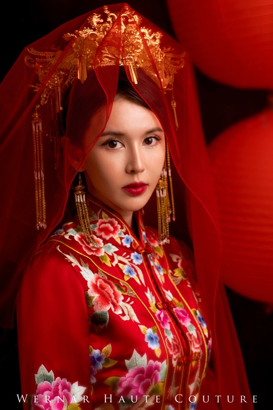 婚紗,中式婚紗,中式新娘造型,新娘造型,中式造型 