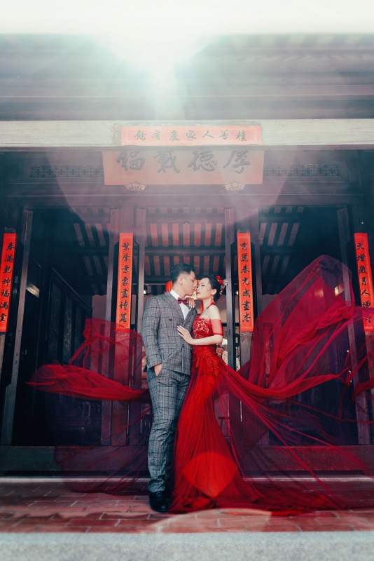 龍鳳褂,旗袍婚紗,中國風婚紗,中式婚紗,林家花園