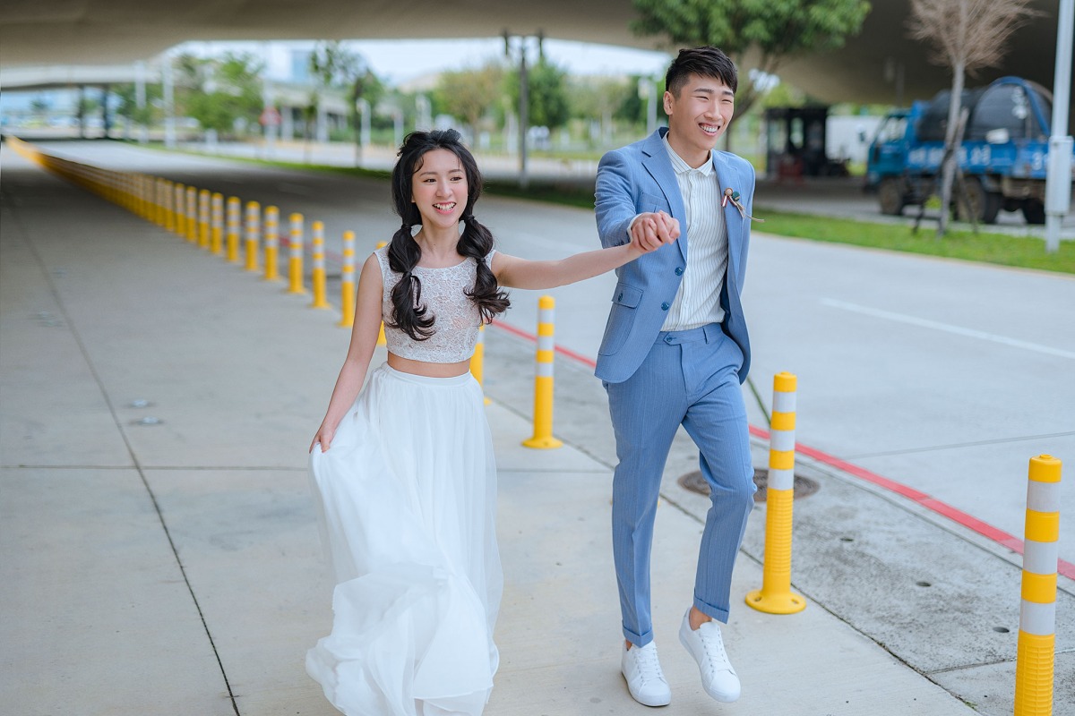 自助婚紗,自主婚紗,小清新婚紗,輕婚紗,水湳中央公園