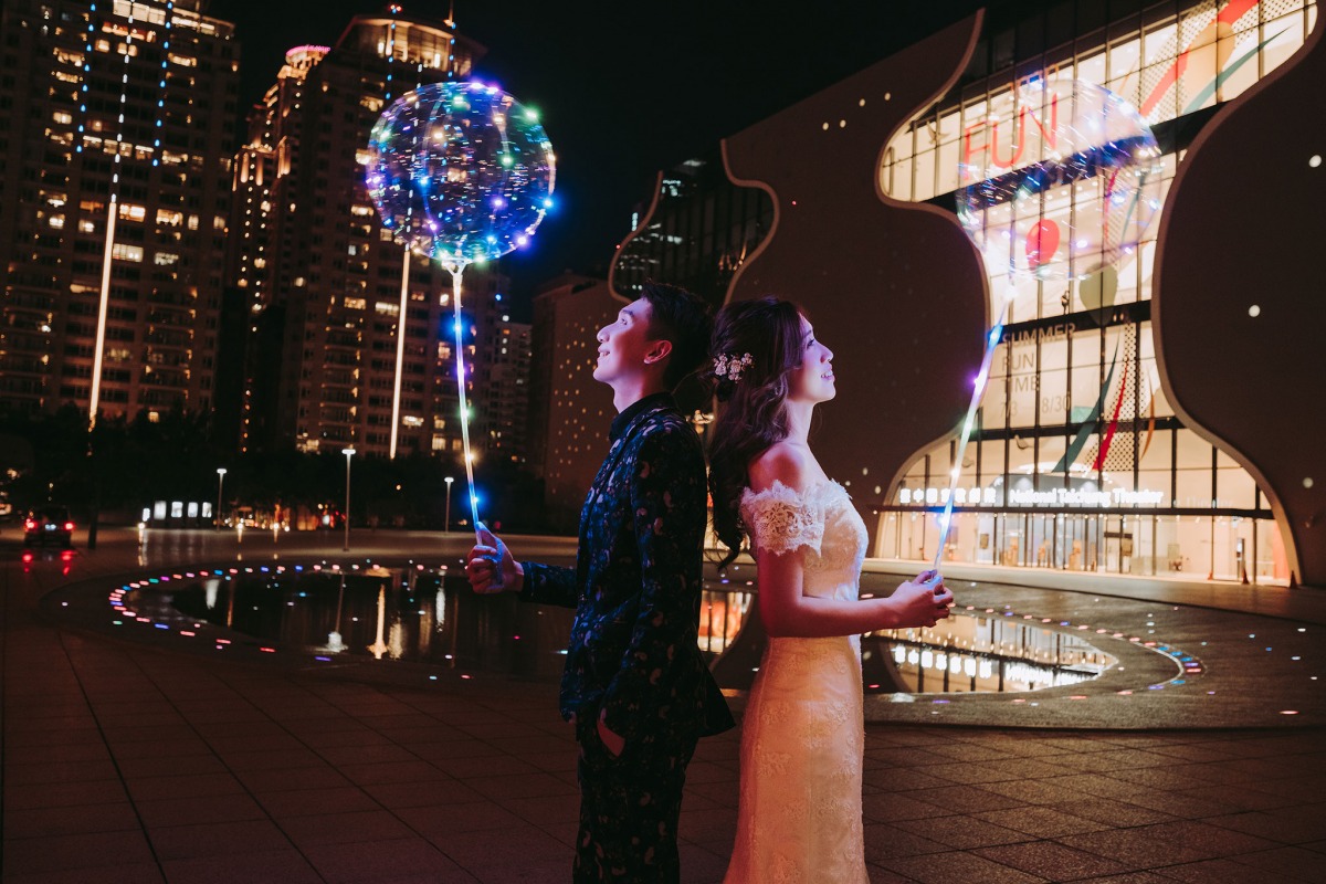 婚紗照,婚紗照風格,台中婚紗景點,夜景婚紗,台中歌劇院