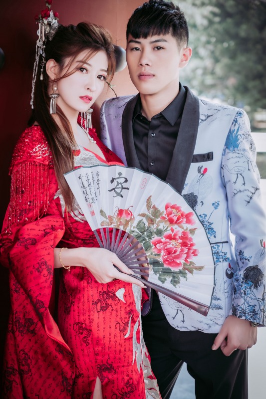 中式婚紗,中國風婚紗,龍鳳褂,婚紗照,台中孔廟