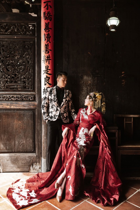 中國風婚紗,台北婚紗景點,台北婚紗外拍景點,中式婚紗,林安泰古厝