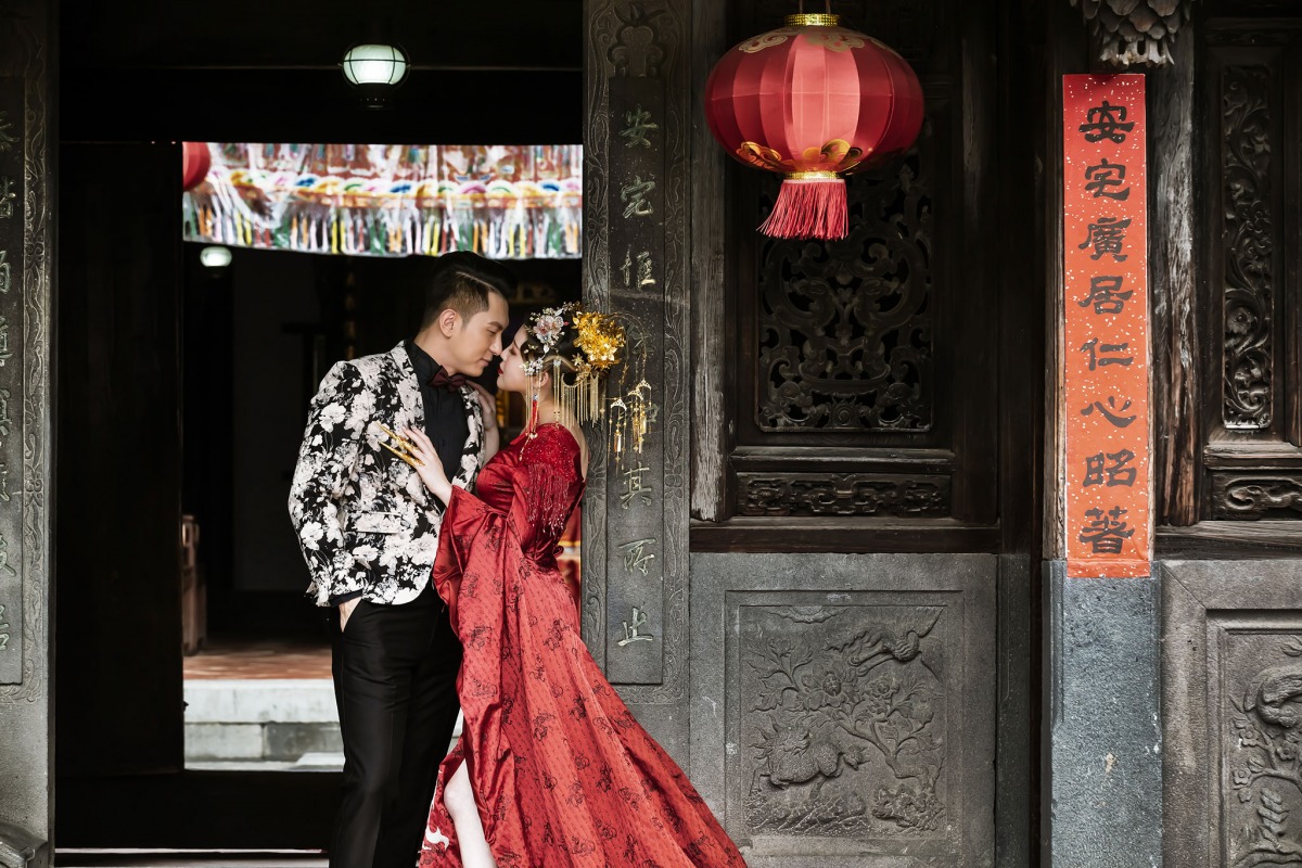 中國風婚紗,台北婚紗景點,台北婚紗外拍景點,中式婚紗,林安泰古厝
