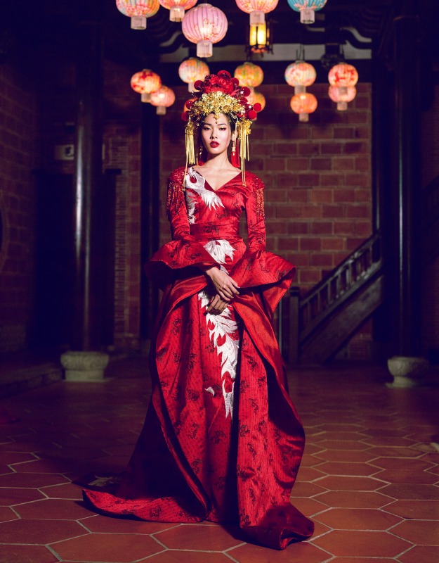 龍鳳褂,旗袍婚紗,中國風婚紗,中式婚紗,林家花園