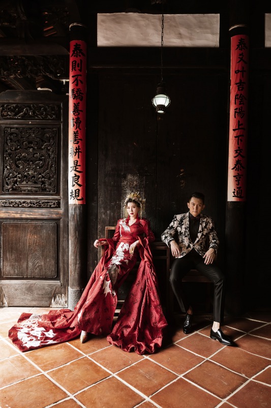 中國風婚紗,台北婚紗景點,台北婚紗外拍景點,中式婚紗,林安泰古厝