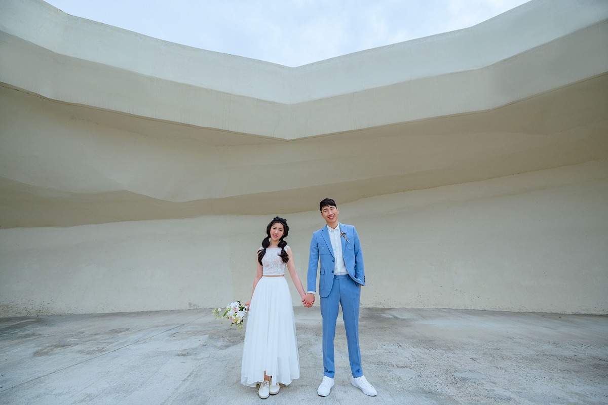 自助婚紗,自主婚紗,小清新婚紗,輕婚紗,水湳中央公園