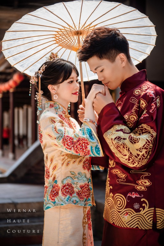 龍鳳褂,旗袍婚紗,中國風婚紗,中式婚紗,林家花園