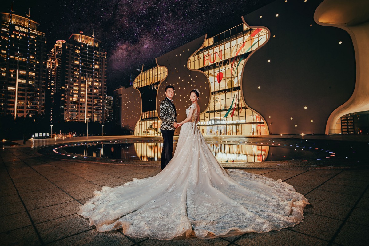 婚紗照,婚紗照風格,台中婚紗景點,夜景婚紗,台中歌劇院