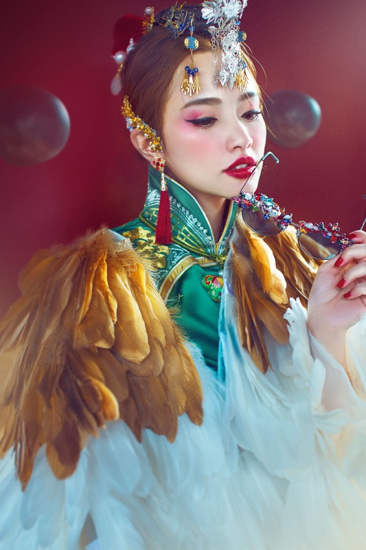 中式婚紗,中國風婚紗,龍鳳褂,婚紗照,台中孔廟