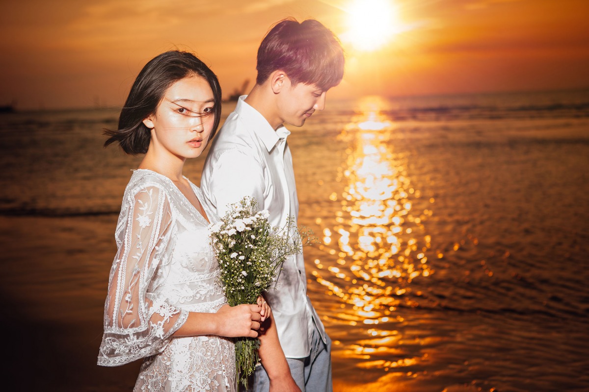 苗栗婚紗景點,夕陽婚紗,海邊婚紗照,海邊婚紗,通宵海水浴場