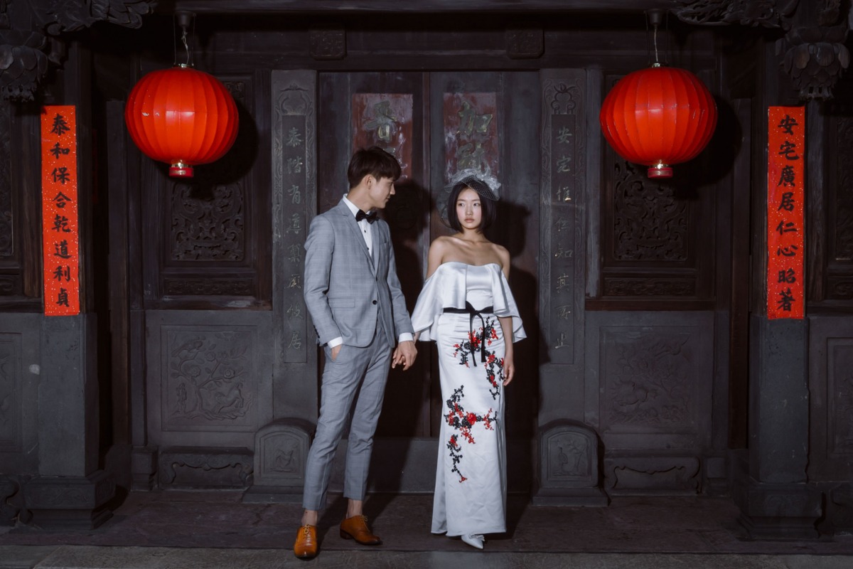 中國風婚紗,台北婚紗景點,台北婚紗外拍景點,中式婚紗,林安泰古厝