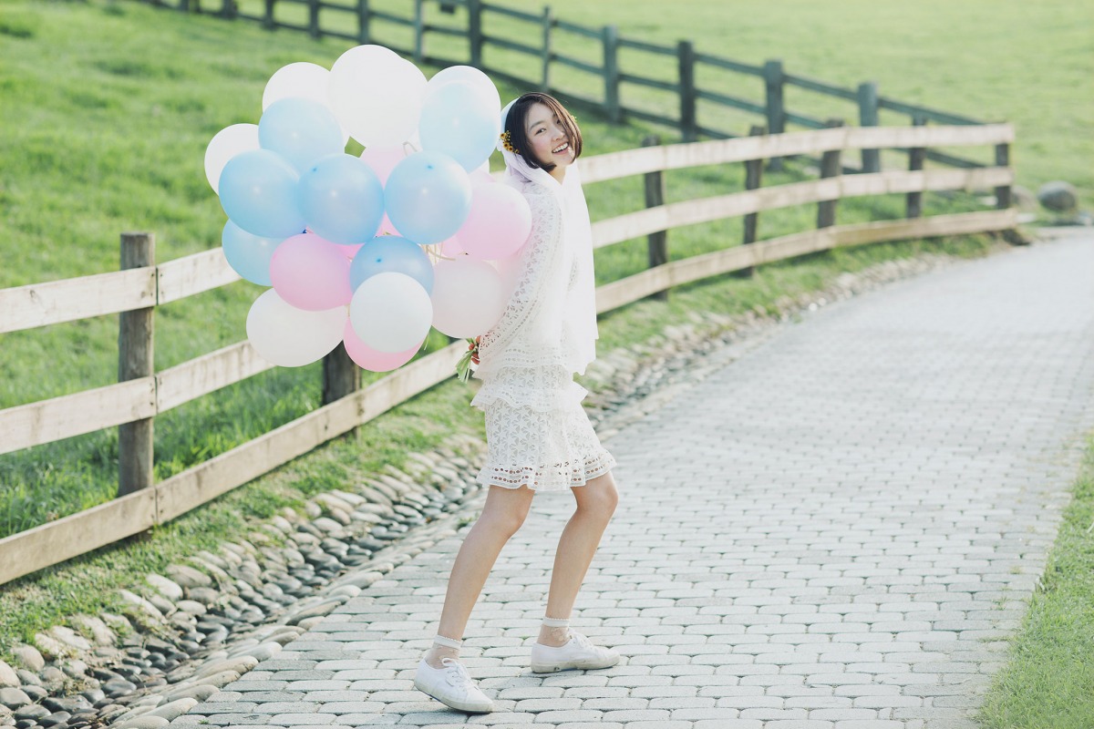 苗栗婚紗景點,清新婚紗照,日系婚紗照,便服婚紗,飛牛牧場