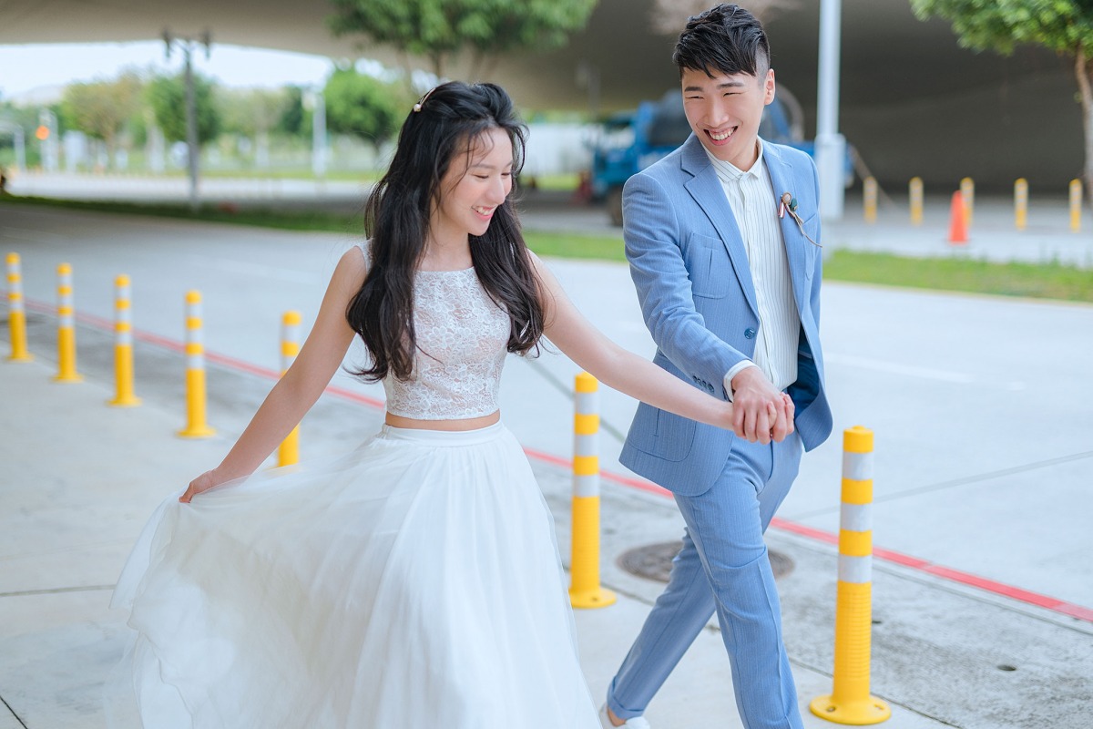 自助婚紗,自主婚紗,小清新婚紗,輕婚紗,水湳中央公園