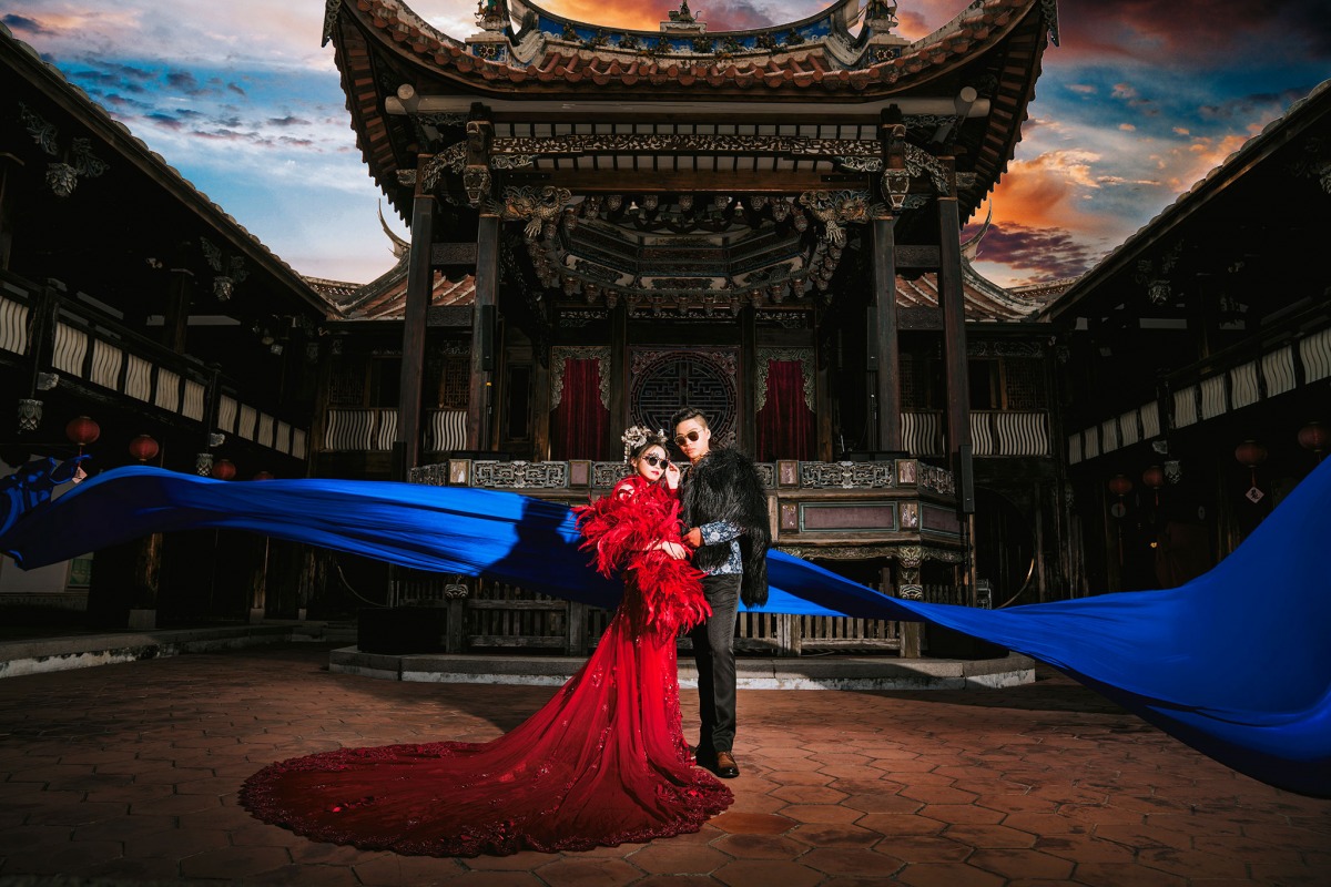 龍鳳褂,旗袍婚紗,中國風婚紗,中式婚紗,林家花園