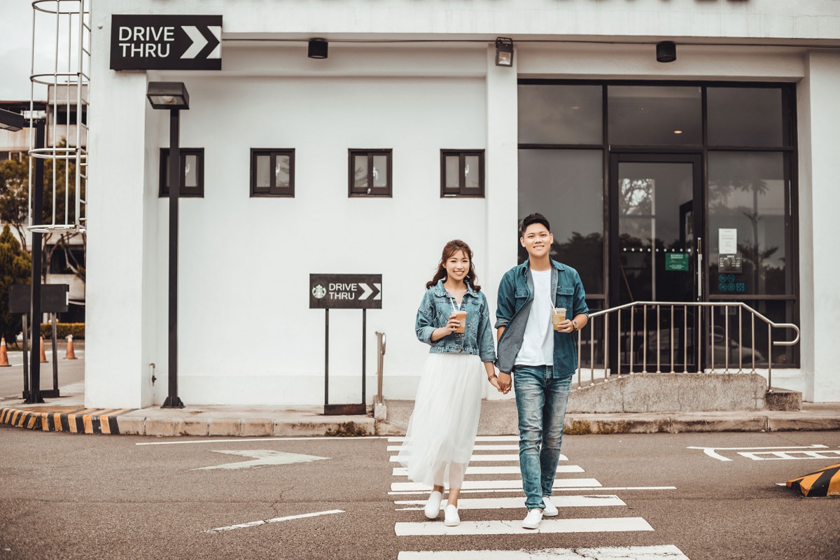 便服婚紗,日系婚紗,小清新婚紗,輕婚紗,星巴克