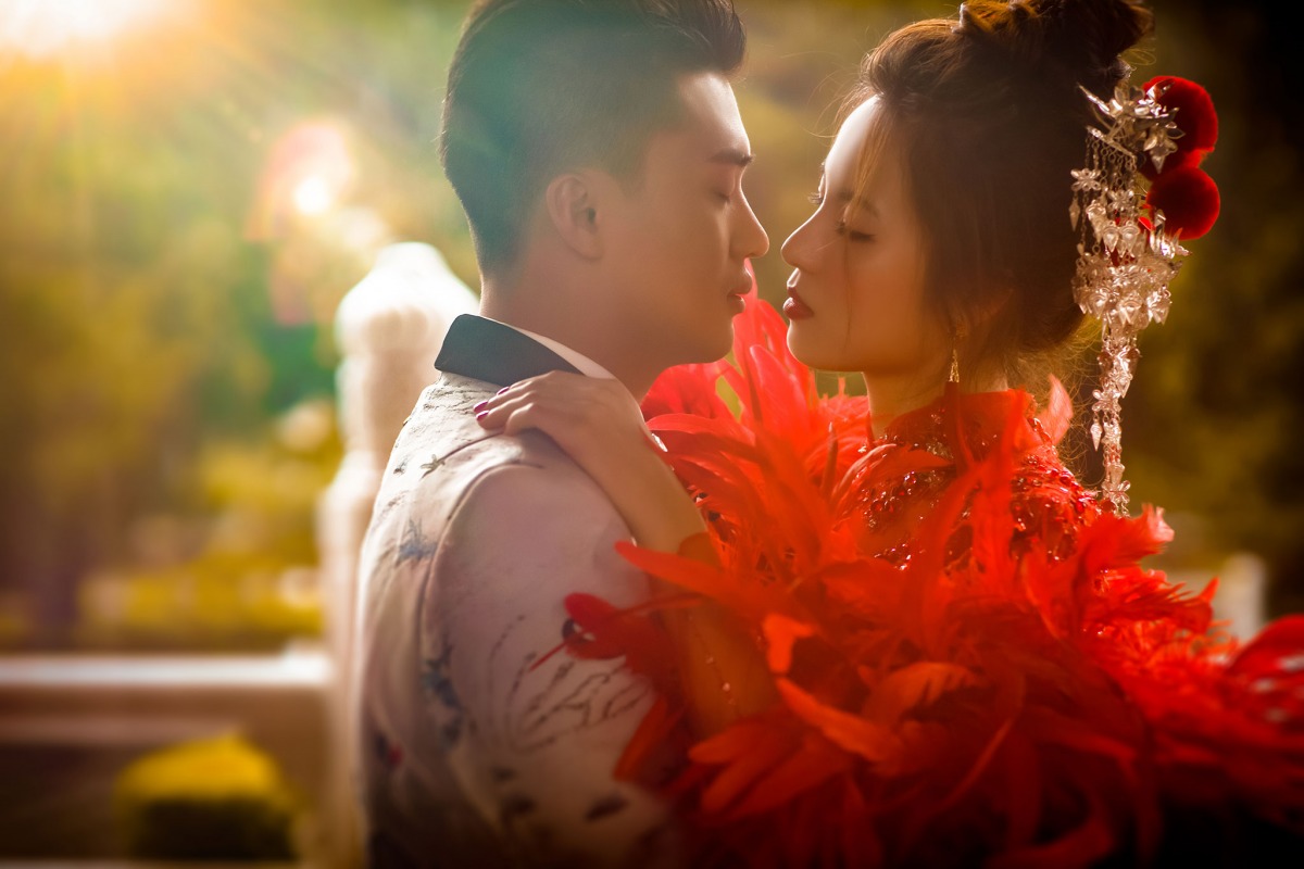 中式婚紗,中國風婚紗,龍鳳褂,婚紗照,台中孔廟