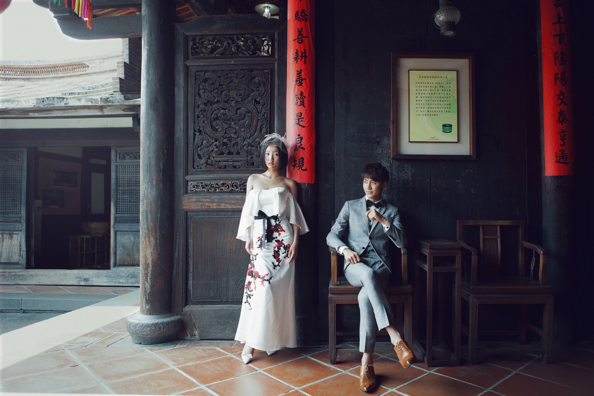 中國風婚紗,台北婚紗景點,台北婚紗外拍景點,中式婚紗,林安泰古厝