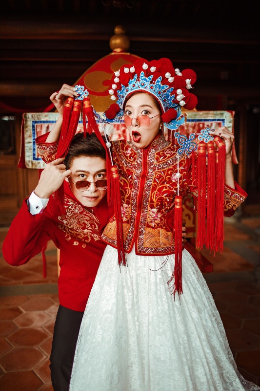 中國風婚紗,台北婚紗景點,台北婚紗外拍景點,中式婚紗,林安泰古厝