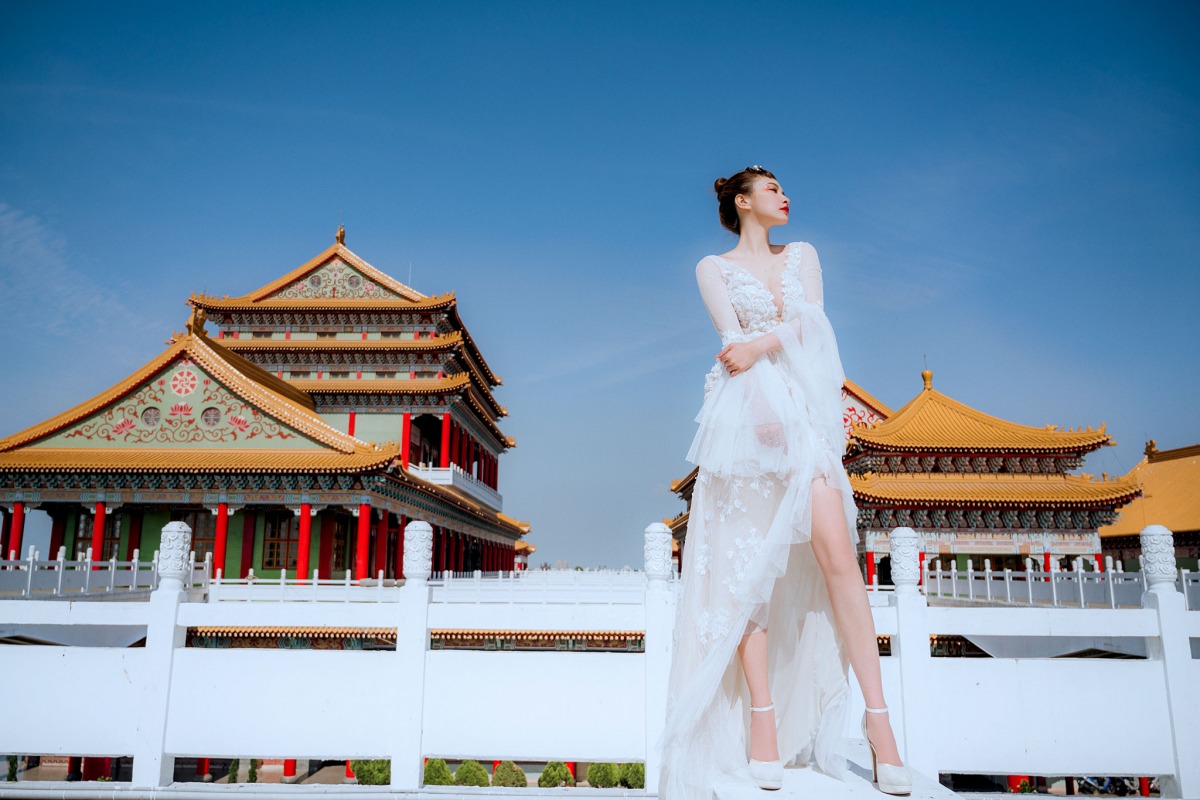 婚紗照,中國風婚紗,中式婚紗照,台南拍婚紗景點,聖母廟