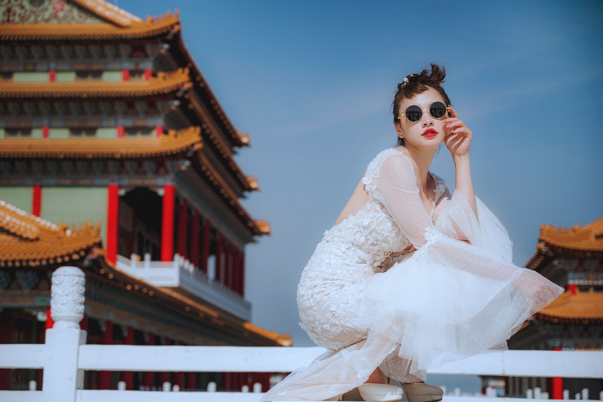 婚紗照,中國風婚紗,中式婚紗照,台南拍婚紗景點,聖母廟