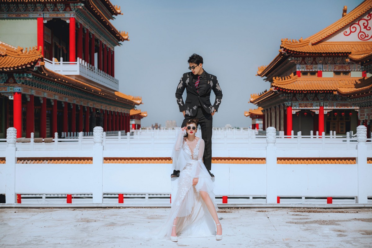 婚紗照,中國風婚紗,中式婚紗照,台南拍婚紗景點,聖母廟