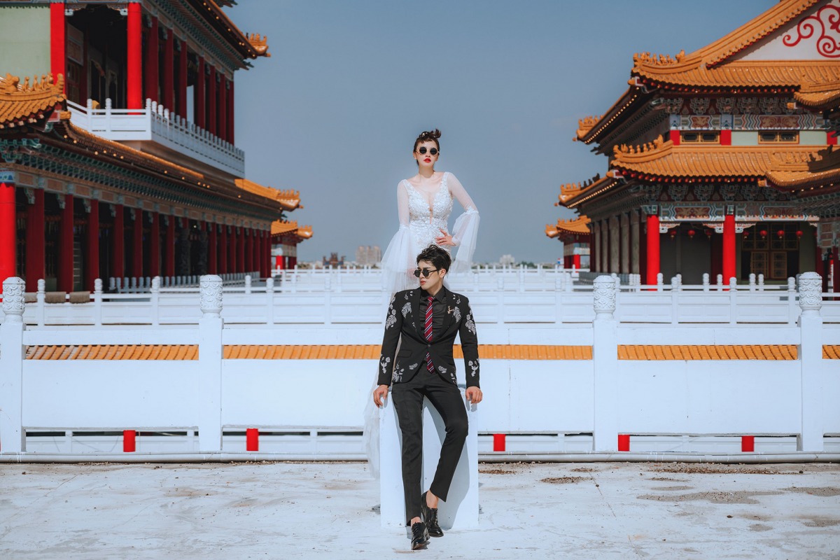 婚紗照,中國風婚紗,中式婚紗照,台南拍婚紗景點,聖母廟