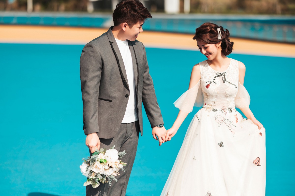 自助婚紗,自主婚紗,小清新婚紗,輕婚紗,港區運動公園