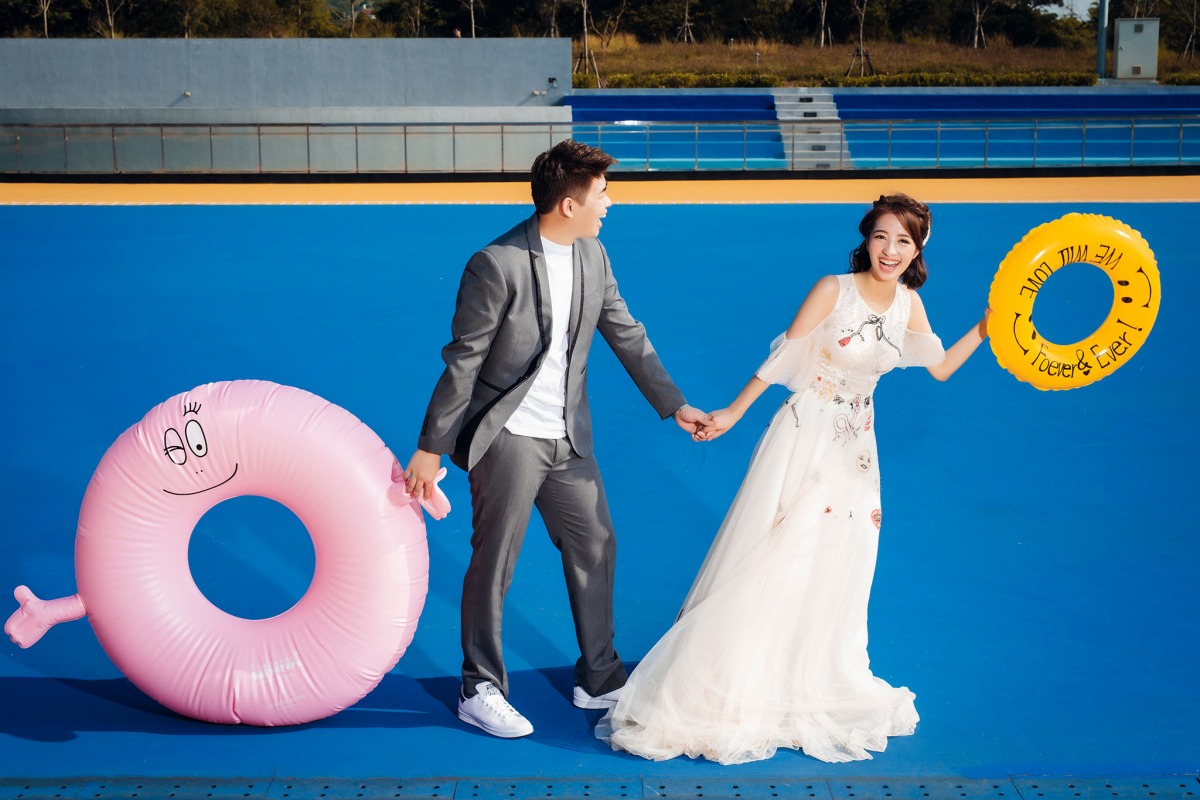 自助婚紗,自主婚紗,小清新婚紗,輕婚紗,港區運動公園