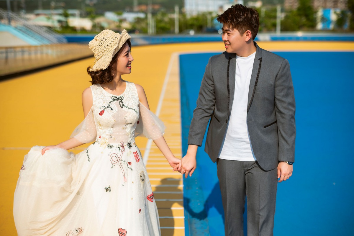 自助婚紗,自主婚紗,小清新婚紗,輕婚紗,港區運動公園