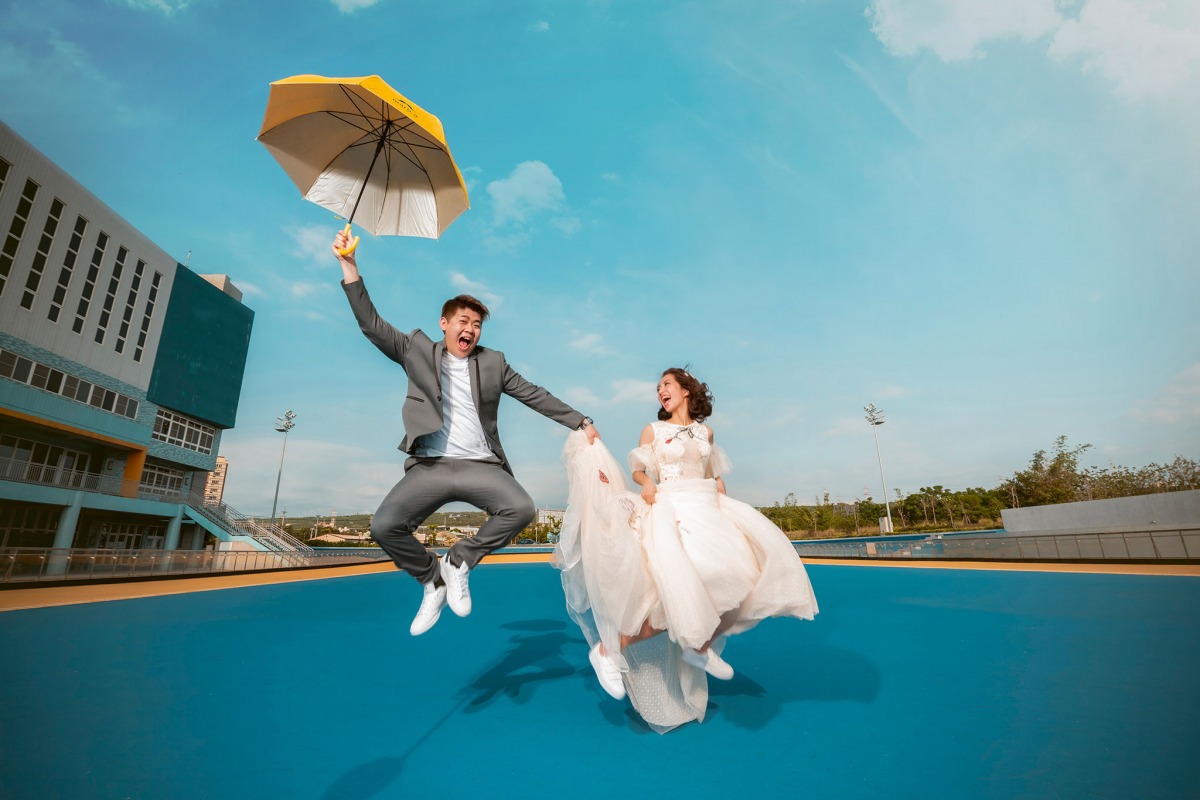 自助婚紗,自主婚紗,小清新婚紗,輕婚紗,港區運動公園