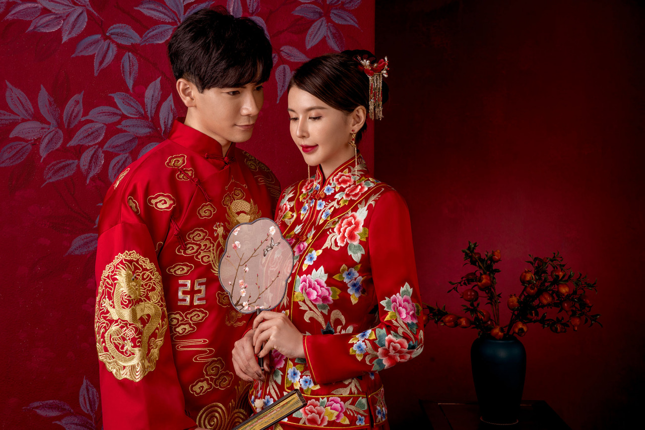中式婚紗,龍鳳褂,秀禾服,中式禮服,旗袍婚紗,台中婚紗,桃園婚紗