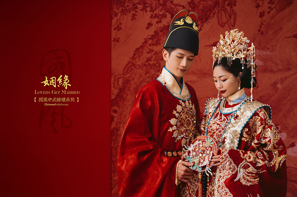 台中婚紗推薦,桃園婚紗推薦,中式婚紗,漢服婚紗,華納婚紗攝影棚內