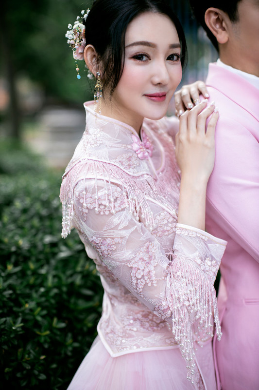 中式婚紗照,旗袍婚紗,台北婚紗景點,台北拍婚紗景點,林本源園邸