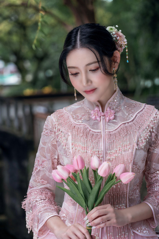 中式婚紗照,旗袍婚紗,台北婚紗景點,台北拍婚紗景點,林本源園邸