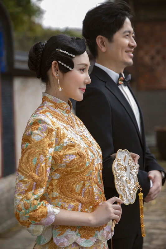 中式婚紗照,旗袍婚紗,台北婚紗景點,台北拍婚紗景點,林本源園邸