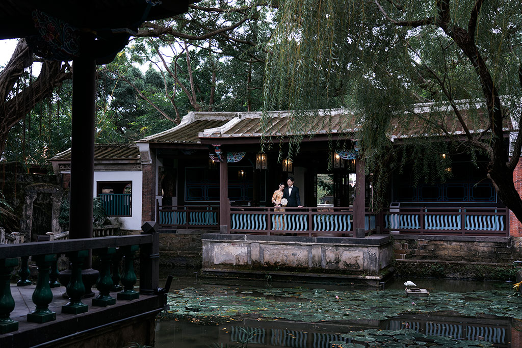 中式婚紗照,旗袍婚紗,台北婚紗景點,台北拍婚紗景點,林本源園邸