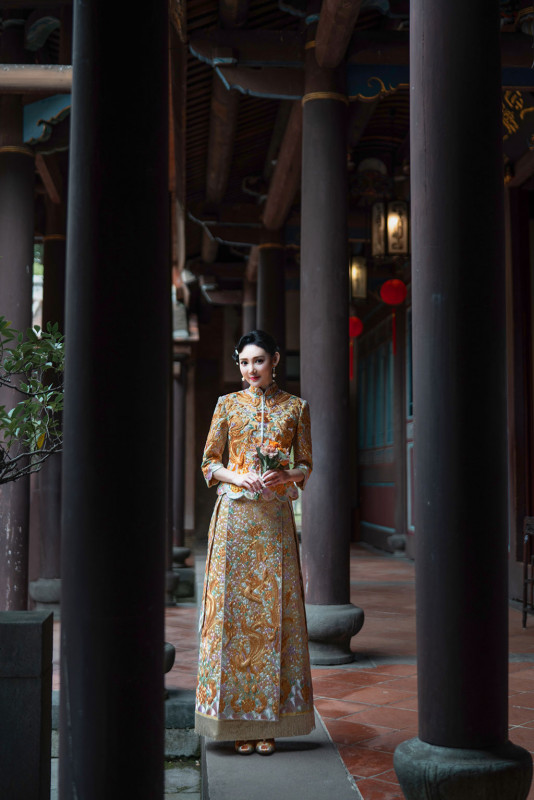 中式婚紗照,旗袍婚紗,台北婚紗景點,台北拍婚紗景點,林本源園邸