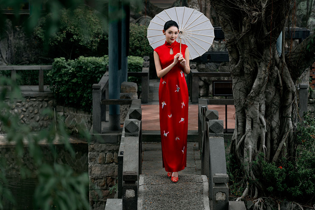 中式婚紗照,旗袍婚紗,台北婚紗景點,台北拍婚紗景點,林本源園邸