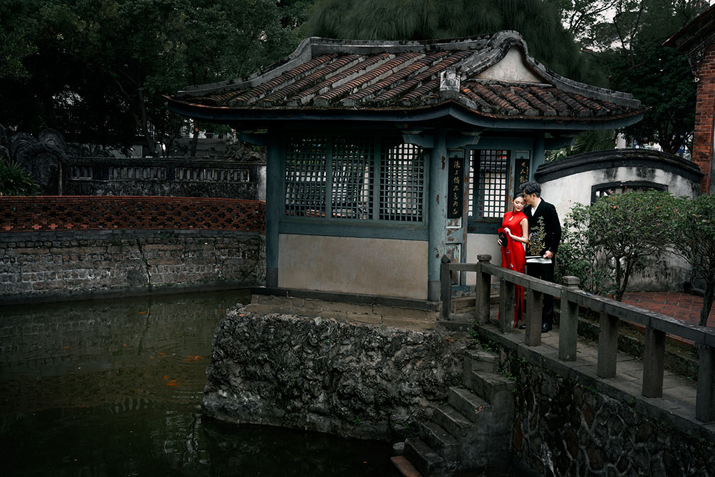 中式婚紗照,旗袍婚紗,台北婚紗景點,台北拍婚紗景點,林本源園邸