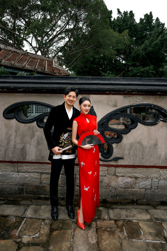 中式婚紗照,旗袍婚紗,台北婚紗景點,台北拍婚紗景點,林本源園邸