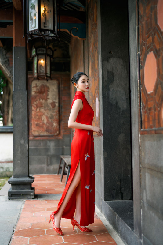 中式婚紗照,旗袍婚紗,台北婚紗景點,台北拍婚紗景點,林本源園邸