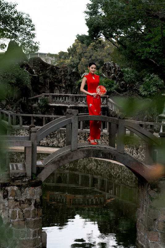 中式婚紗照,旗袍婚紗,台北婚紗景點,台北拍婚紗景點,林本源園邸
