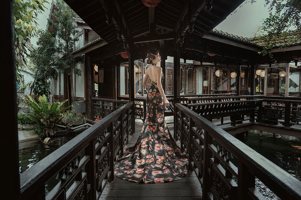 桃園婚紗,旗袍婚紗照,桃園中式婚紗,桃園拍婚紗景點,友竹居