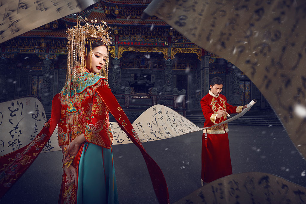 台中婚紗推薦,桃園婚紗推薦,中式婚紗,秀禾服婚紗,觀音寺