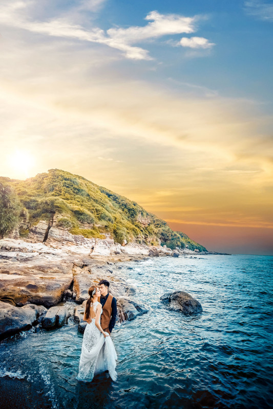 海邊婚紗顏色,海邊婚紗景點,海邊婚紗照,海邊婚紗,南雅奇岩