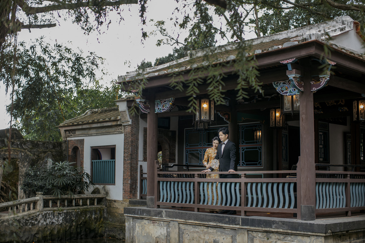 台中婚紗推薦,桃園婚紗推薦,中式婚紗,龍鳳褂,林本源園邸