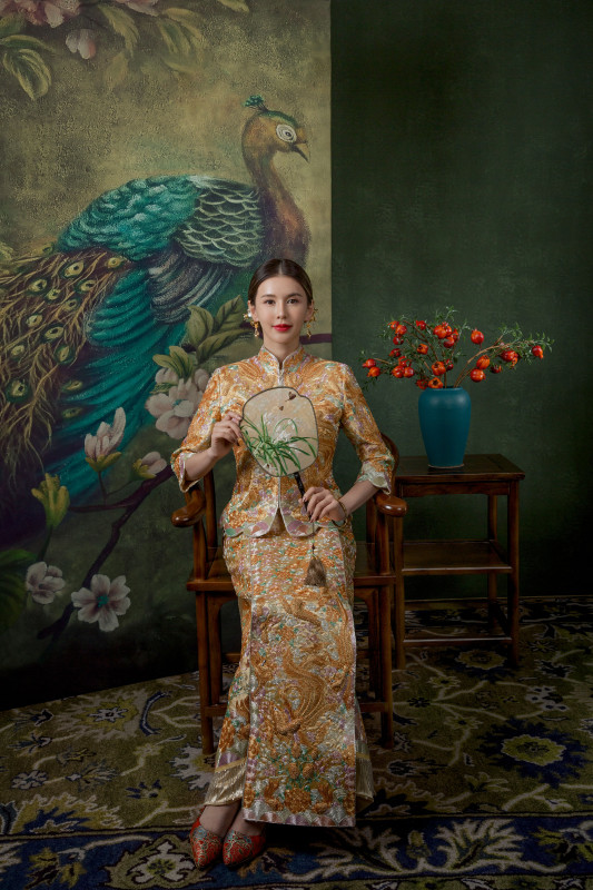 台中婚紗推薦,桃園婚紗推薦,中式婚紗,龍鳳褂婚紗,華納婚紗攝影棚內