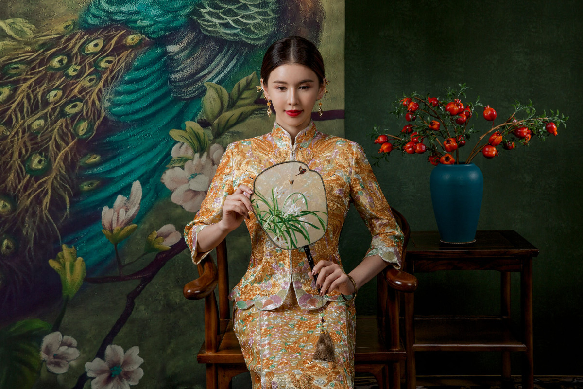 台中婚紗推薦,桃園婚紗推薦,中式婚紗,龍鳳褂婚紗,華納婚紗攝影棚內