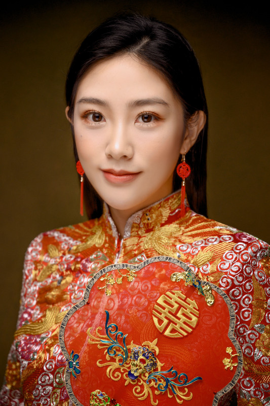 台中婚紗推薦,桃園婚紗推薦,中式婚紗,龍鳳褂婚紗,華納婚紗攝影棚內