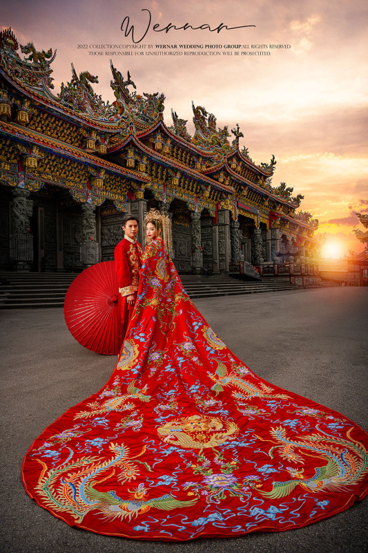 台中婚紗推薦,桃園婚紗推薦,中式婚紗,秀禾服婚紗,觀音寺